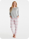 Pyjamas/mysdress frn Damella, rosa/gr