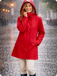 Didriksons Elly regnjacka, spring red
