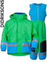 Didriksons Boardman Blue/Green fleecefodrat regnset