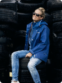 Didriksons Ester regnjacka, navy/marin