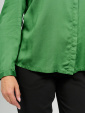 Blus med superfina knappar, grön